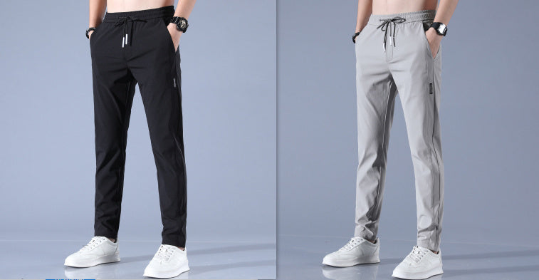 W&W Mode | Atmungsaktive Gerade Sporthose Aus Sommer Eis Seide Für Herren