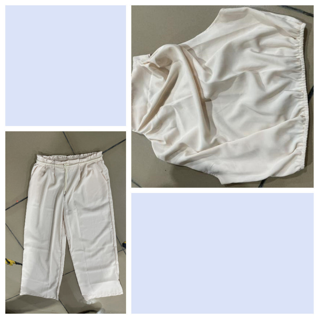 W&W Mode | Lässiges Ärmelloses Oberteil Mit Midriff Und Weiten Beinen 2 Teiliges Satz Damenbekleidung