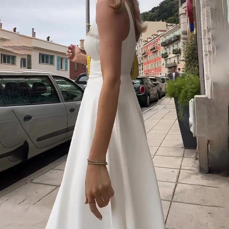 W&W Mode | Trägerkleid Mit Eckigem Ausschnitt