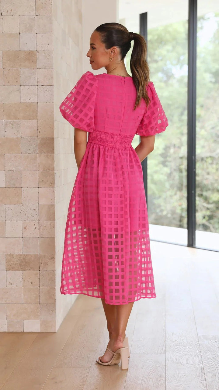 Drune | Midikleid mit Puffärmeln