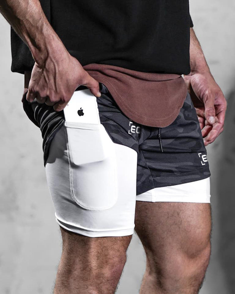 W&W Mode | Schnelltrocknende Doppelschicht Fitnesshose Für Herren