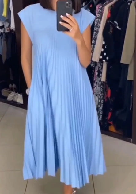 Drune | Ärmelloses Elegantes Plissee Kleid