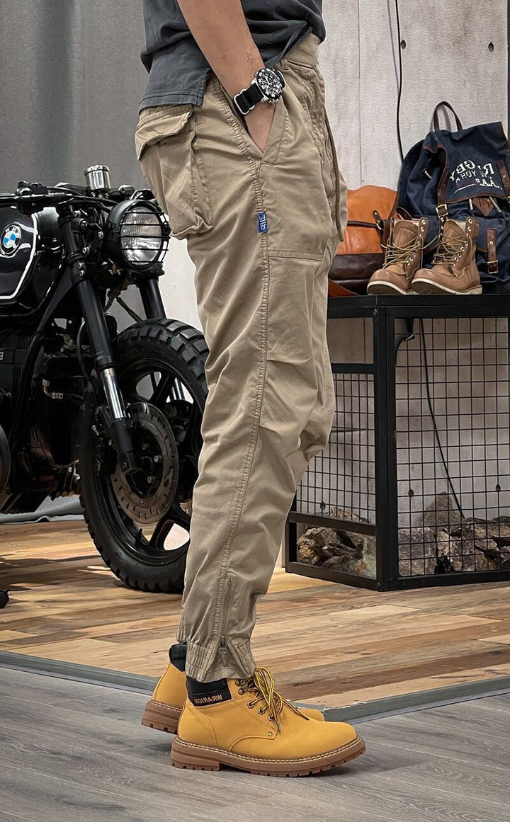 W&W Mode | Retro Herren Latzhose Mit Mehreren Taschen Und Elastischer Taille