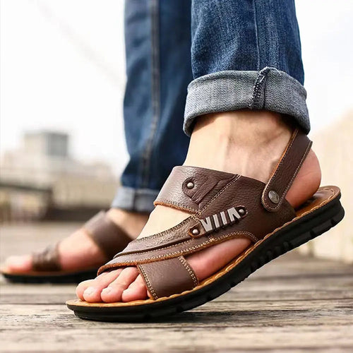 Sandalen aus echtem Leder im zeitlosen Stil