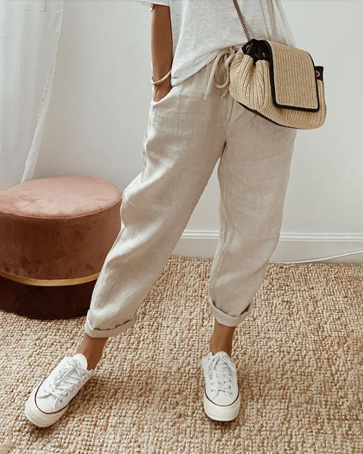 W&W Mode | Hose Aus Baumwolle Und Leinen