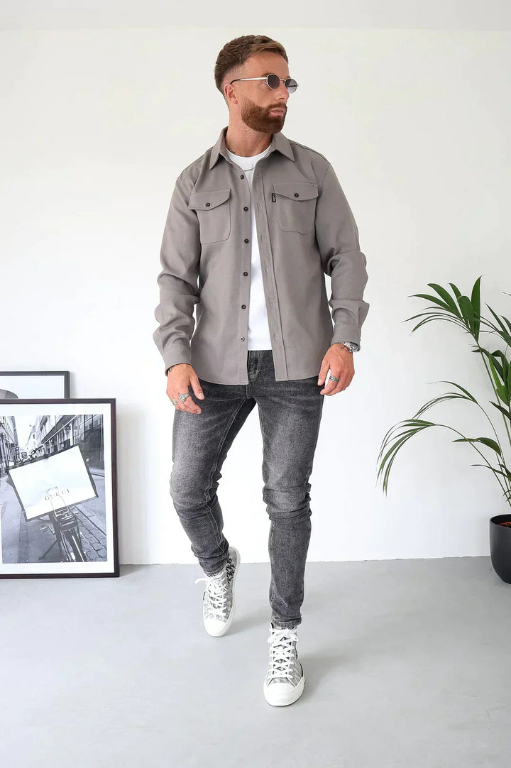 W&W Mode | Premium-Jacke mit Knopfverschluss für Herren | Stylische und bequeme Jacke