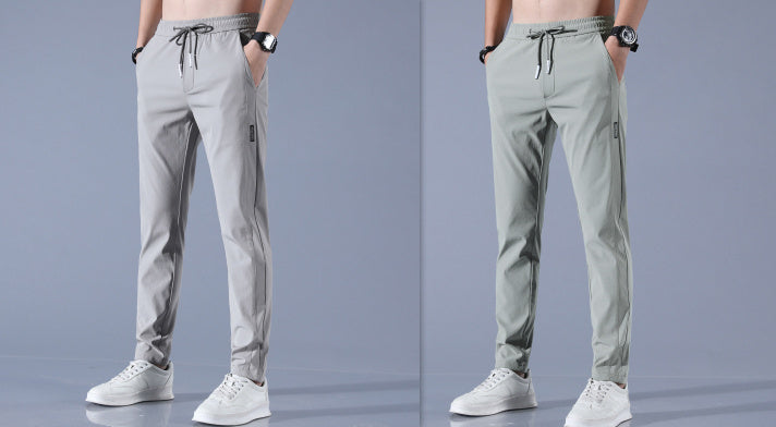 W&W Mode | Atmungsaktive Gerade Sporthose Aus Sommer Eis Seide Für Herren