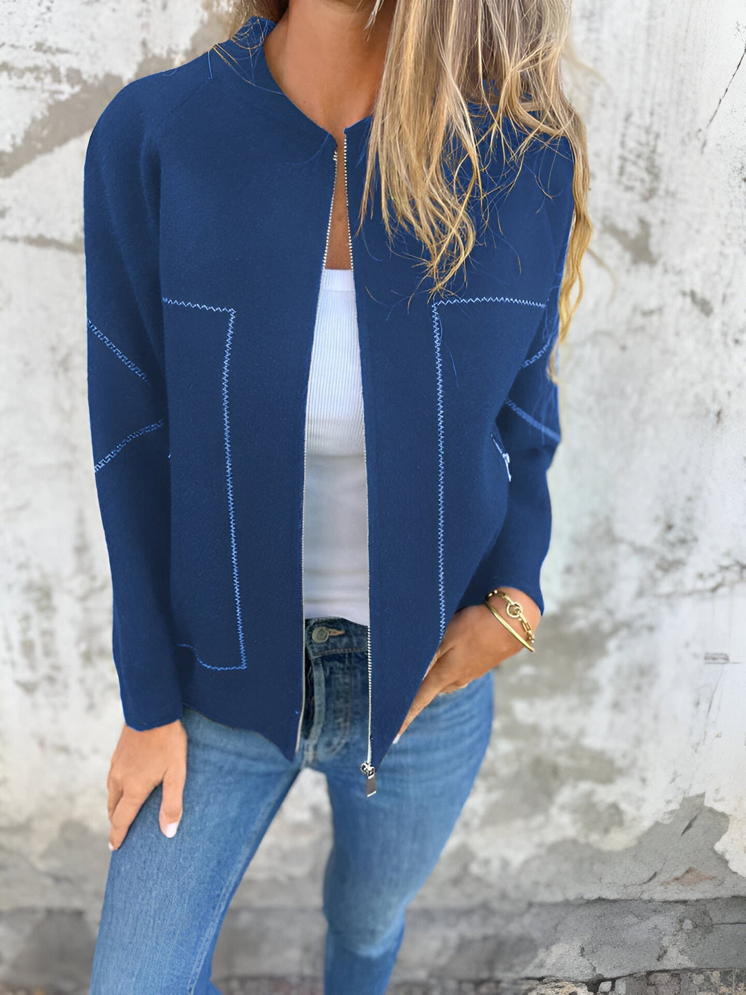 Drune | Damen Zip Jacke Mit Taschen