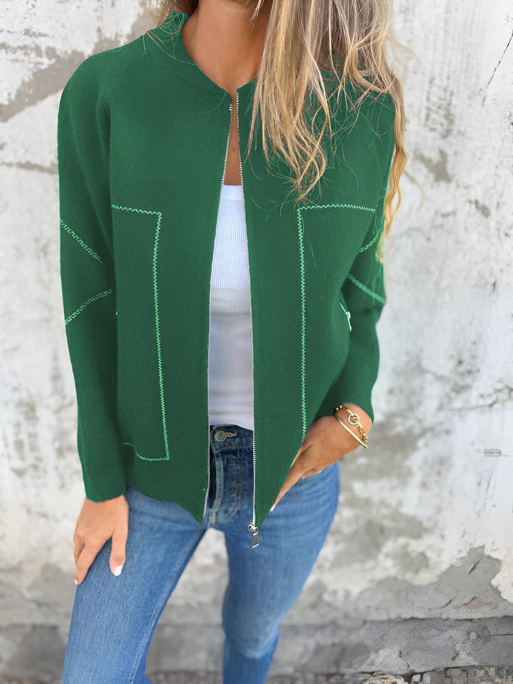 Drune | Damen Zip Jacke Mit Taschen