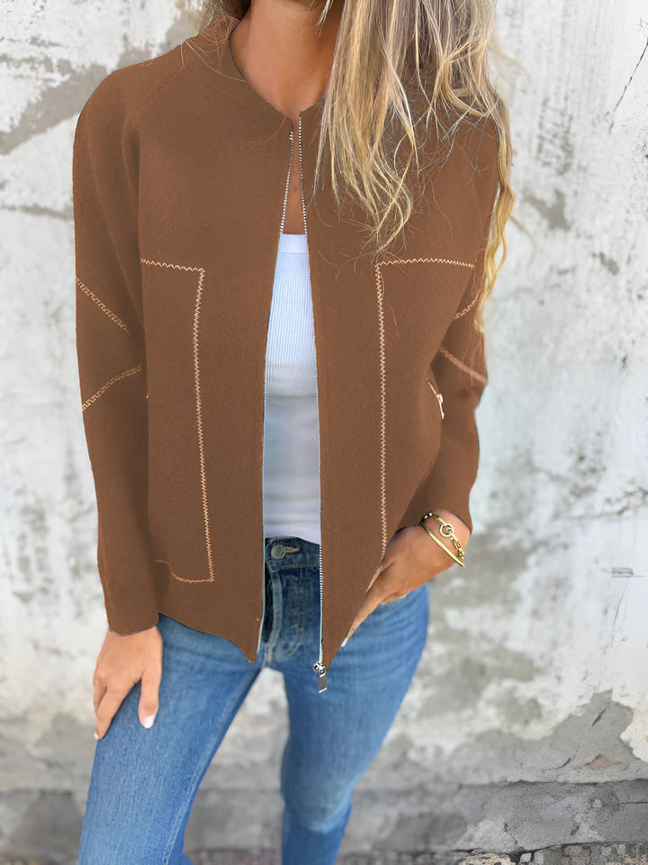 Drune | Damen Zip Jacke Mit Taschen