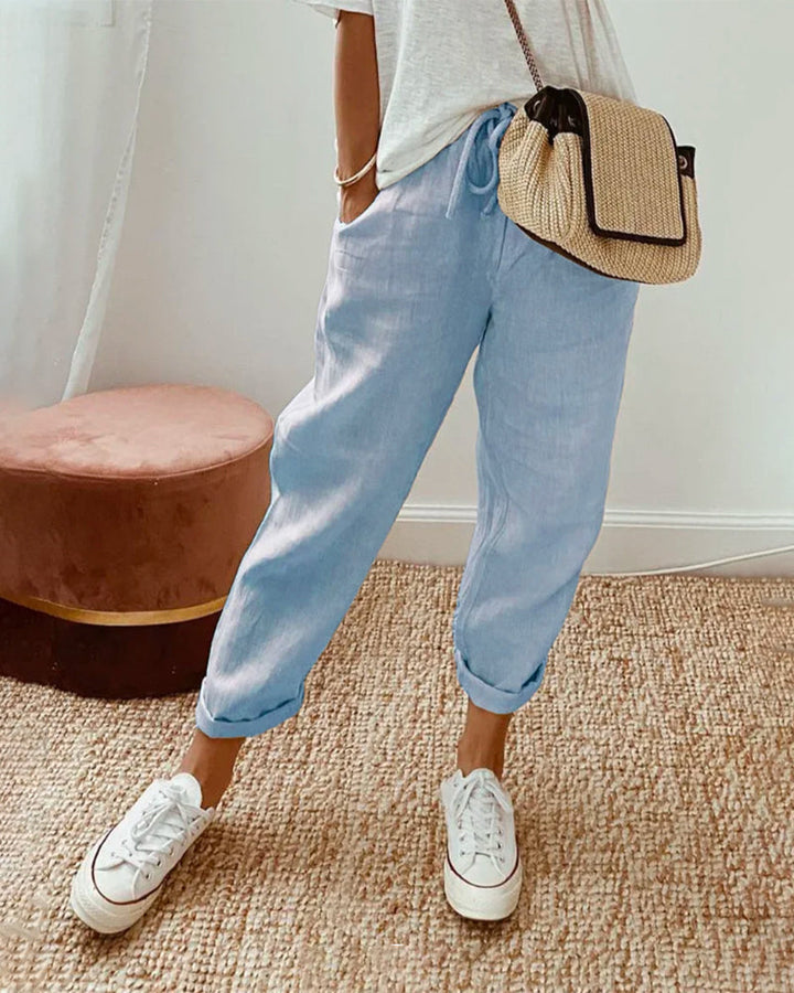W&W Mode | Hose Aus Baumwolle Und Leinen