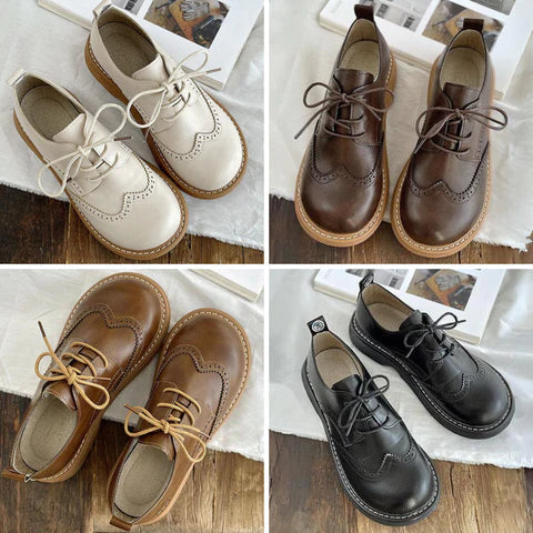 Oxford-Schuhe im Brogue-Stil mit breiter Zehenbox