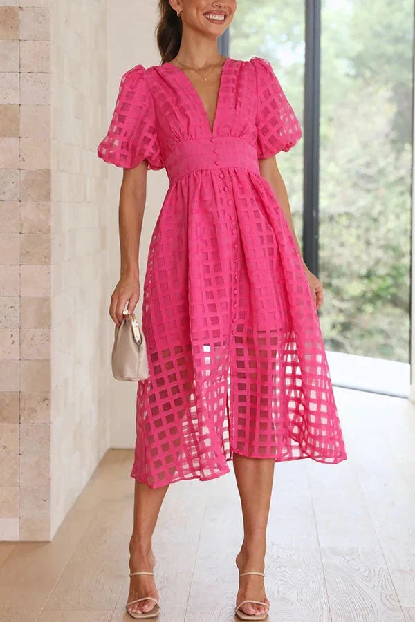 Drune | Midikleid mit Puffärmeln