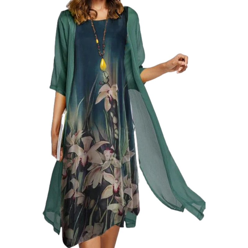 Drune | Stilvolles Anzugskleid Mit Blumenmuster