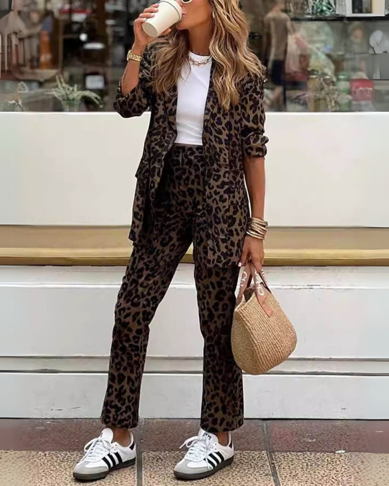 Drune | Elegantes Satz Mit Leopardenmuster