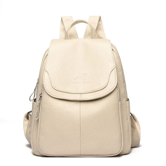 W&W Mode | Schicker Leder Rucksack Mit Diebstahlschutz Für Damen