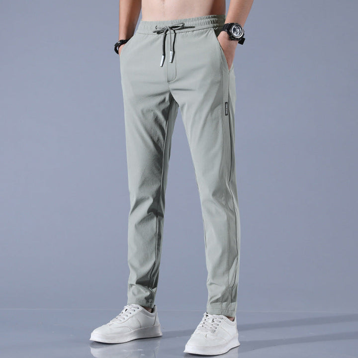W&W Mode | Atmungsaktive Gerade Sporthose Aus Sommer Eis Seide Für Herren