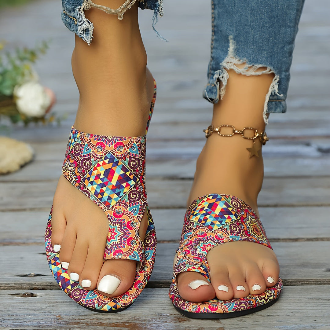 Drune | Florale Flip Flops Für Frauen