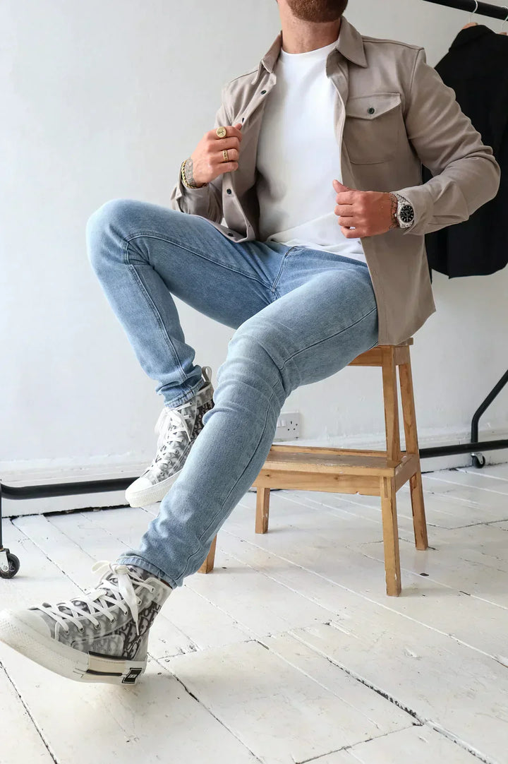 W&W Mode | Premium-Jacke mit Knopfverschluss für Herren | Stylische und bequeme Jacke