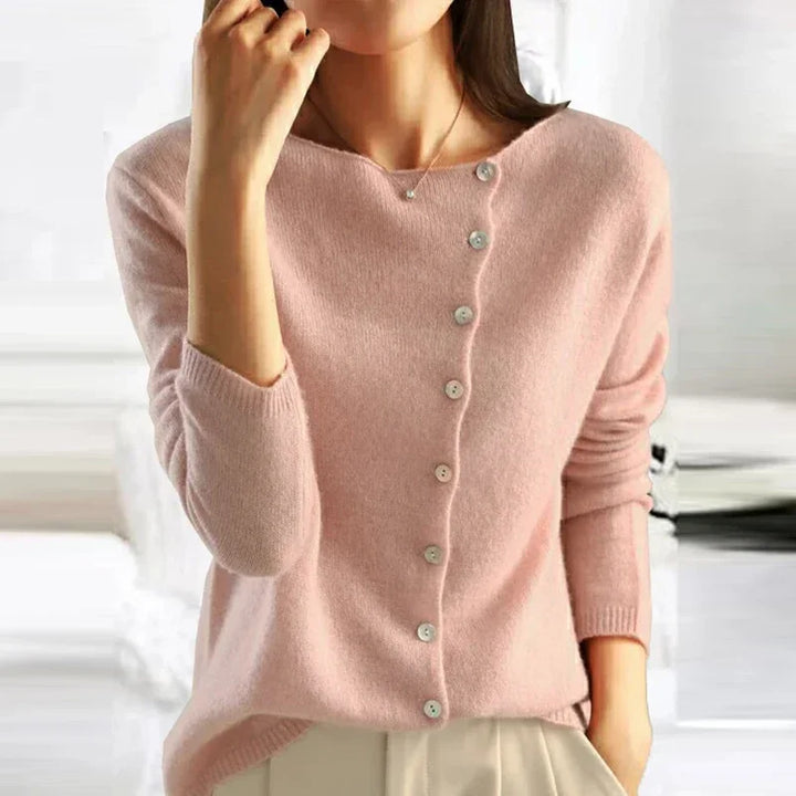 W&W Mode | Weiche Strickjacke Mit Elegantem Knopfverschluss