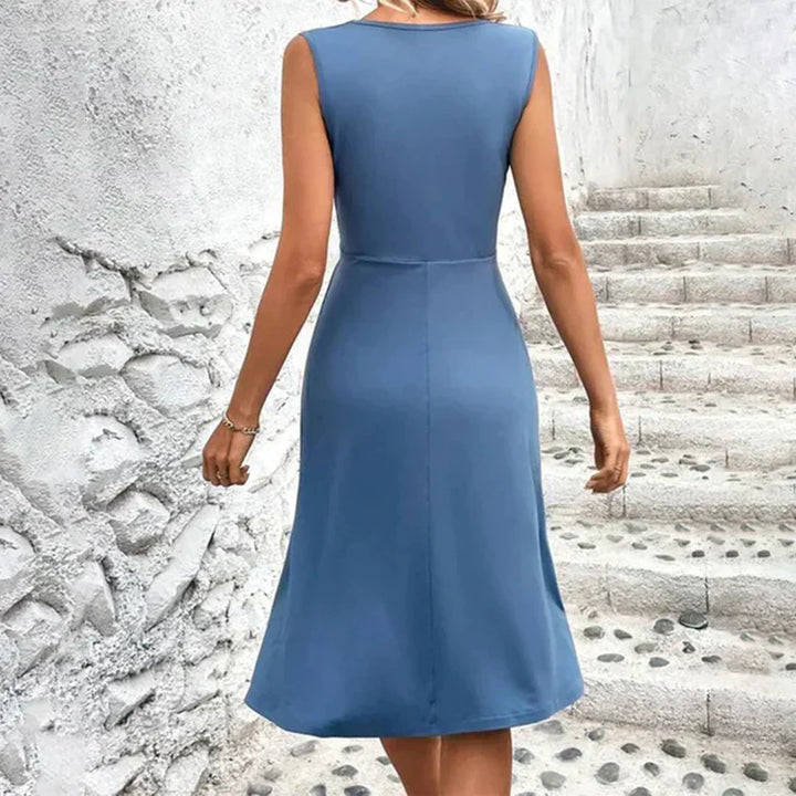 Drune | Damen Knielanges Sommerkleid Midi