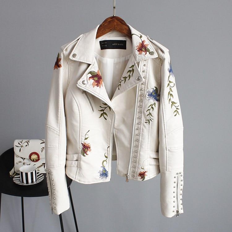Drune | Lederjacke mit Stickerei