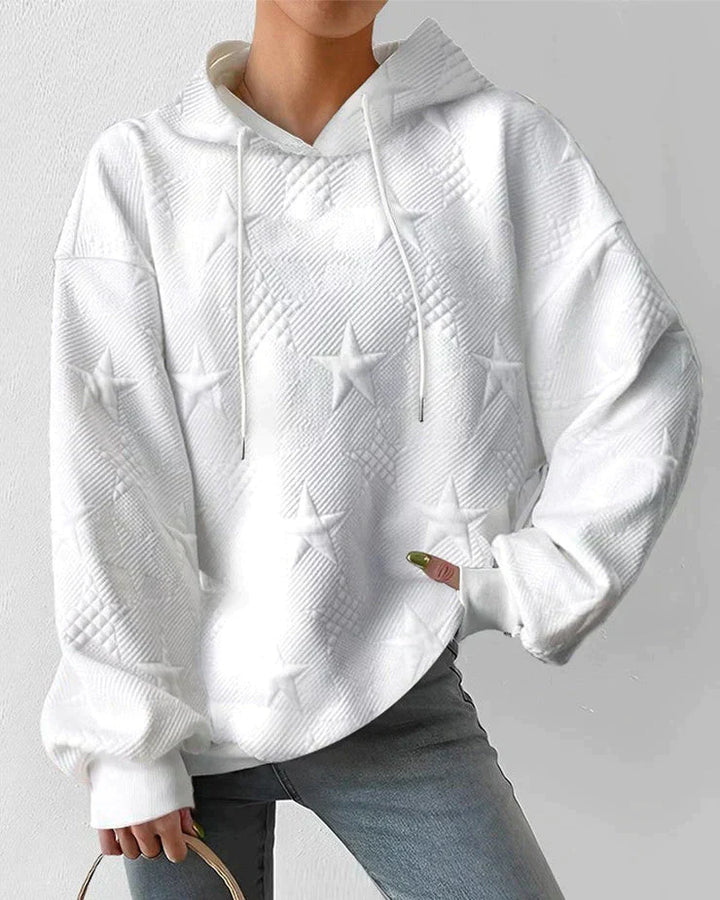 Drune | Damen Kapuzenpullover Mit Sternenprägung