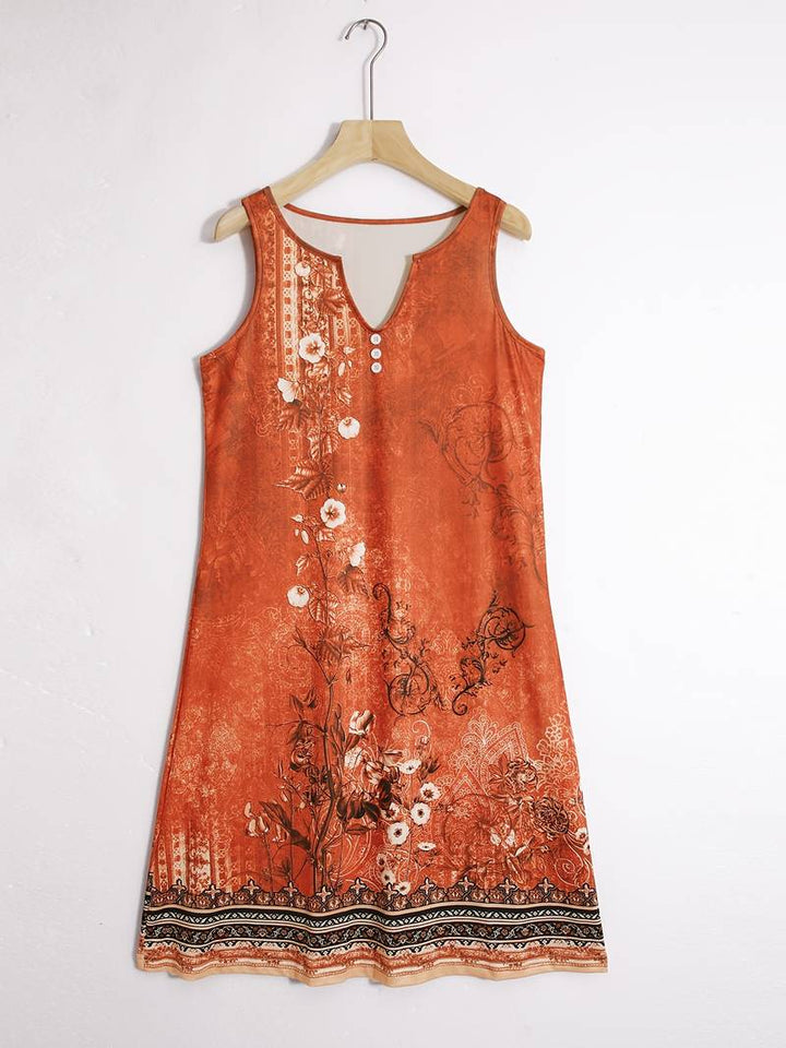 Drune | Ärmellos Lockere Passform Boho Kleid Sommerkleid