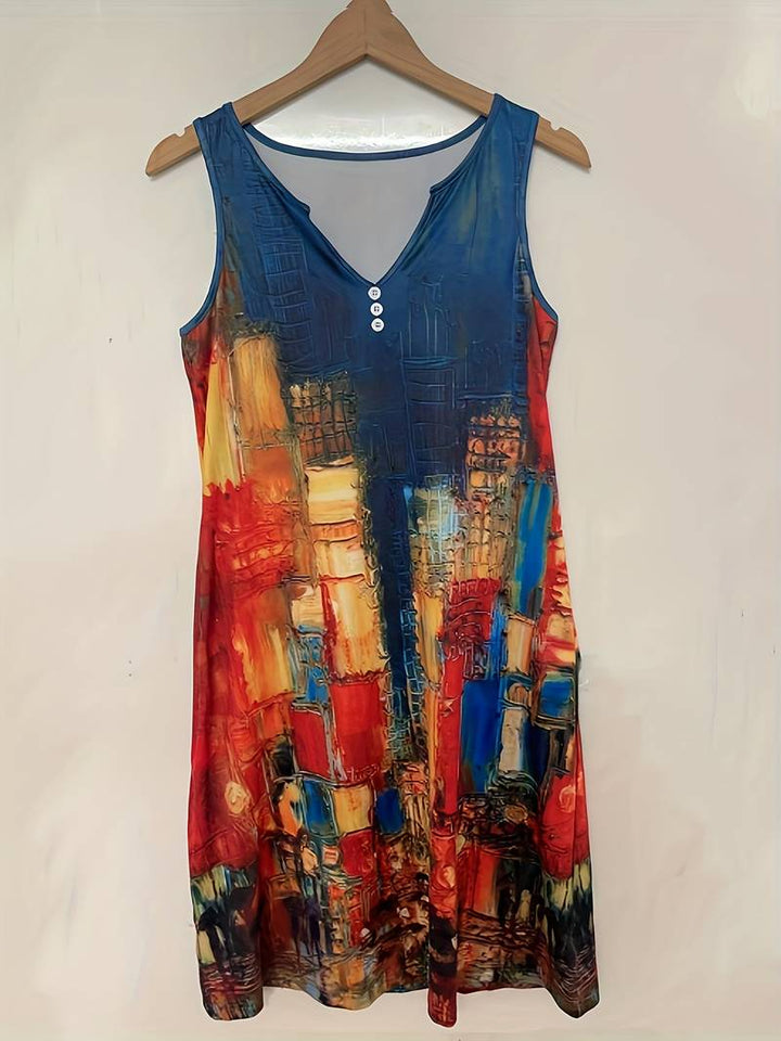 Drune | Ärmellos Lockere Passform Boho Kleid Sommerkleid
