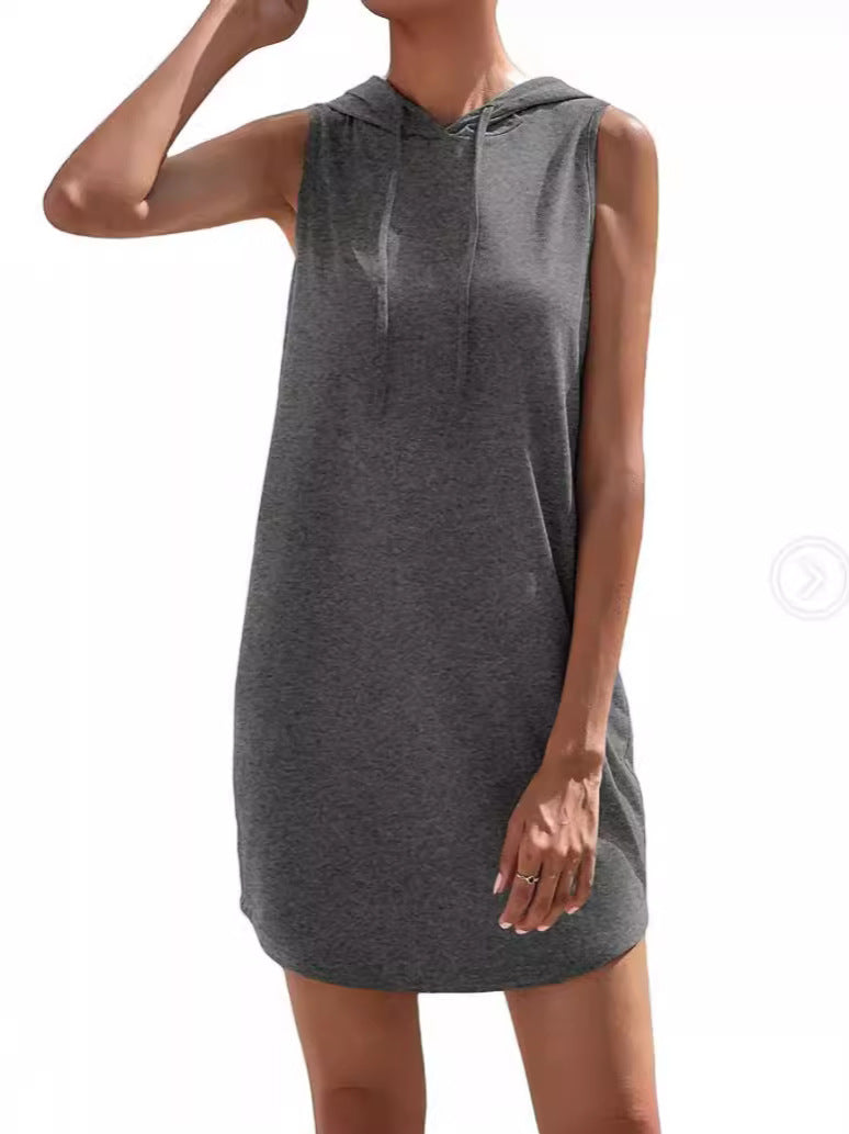 Damen Kapuzenkleid aus atmungsaktivem Jersey-Material W&W Mode
