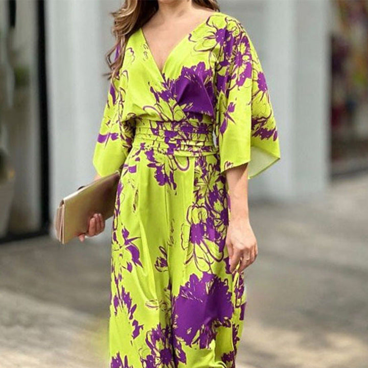 Damen Eleganter Jumpsuit mit floralem Muster W&W Mode