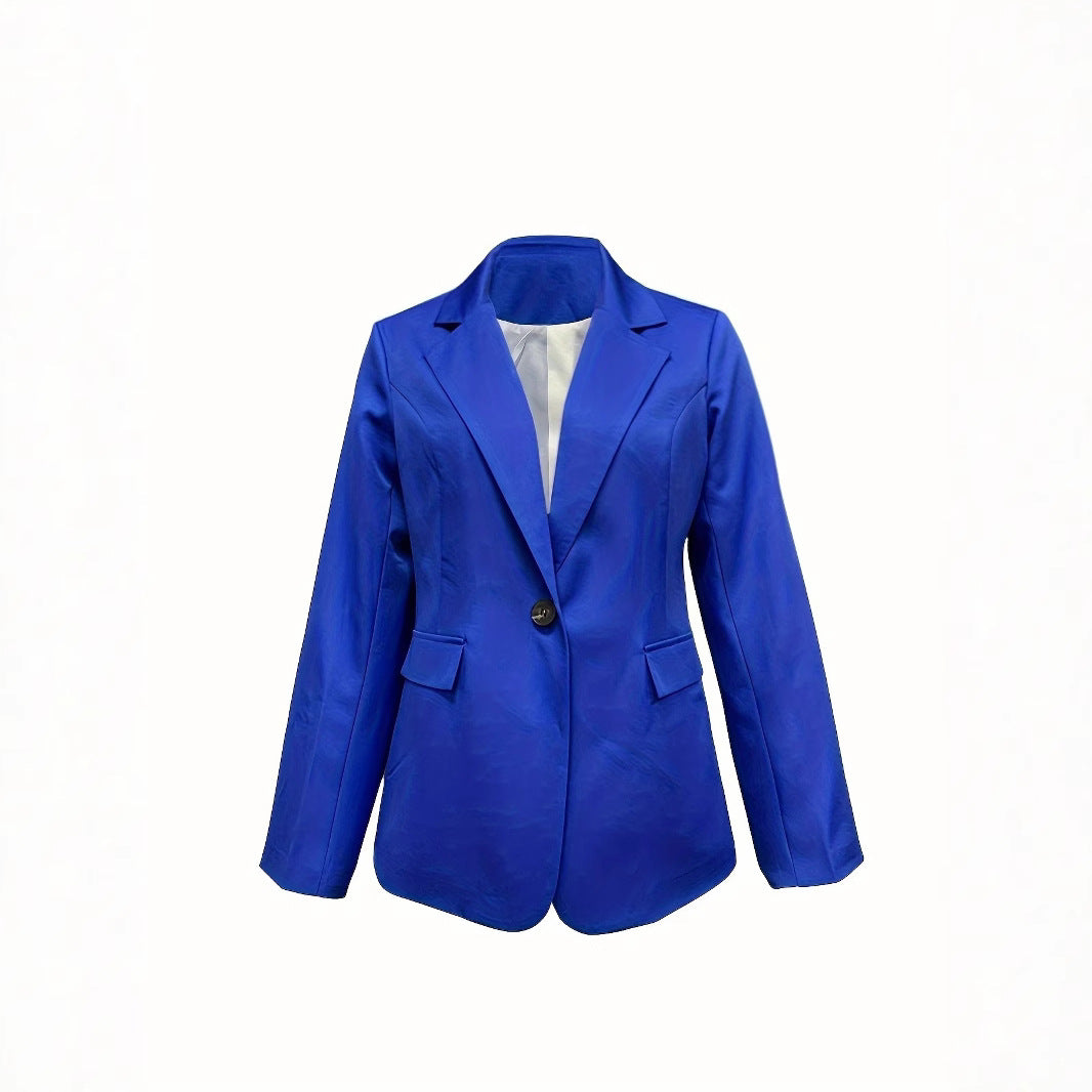 Damen schicker Blazer mit schmalem Schnitt und modernen Taschen W&W Mode