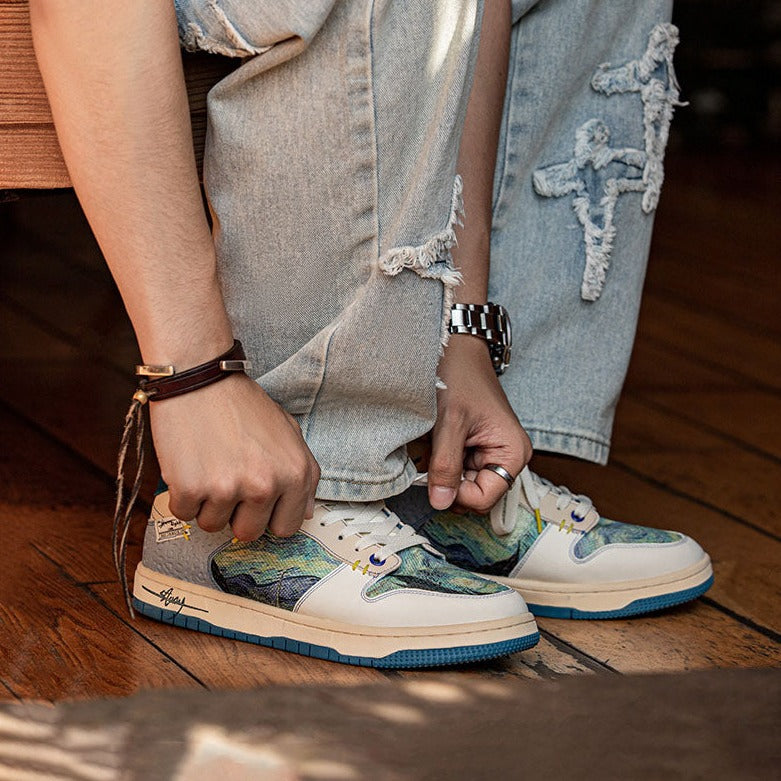 Drune | Gogh Starry Night Inspirierte Sneakers
