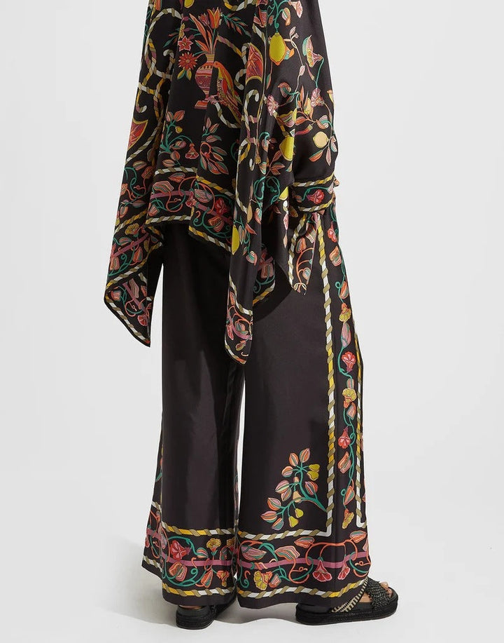 Damen Boho-Set mit Kimono-Oberteil und weit geschnittener Hose