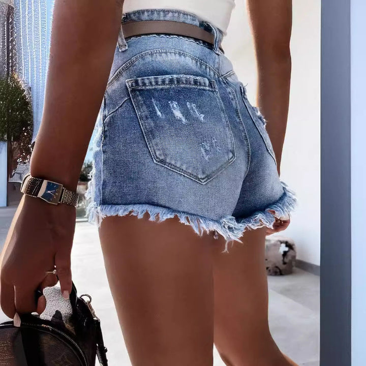 Damen Destroyed Denim-Shorts W&W Mode