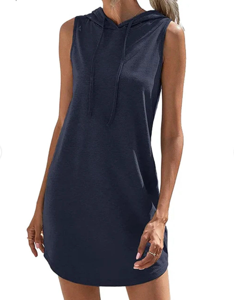 Damen Kapuzenkleid aus atmungsaktivem Jersey-Material W&W Mode