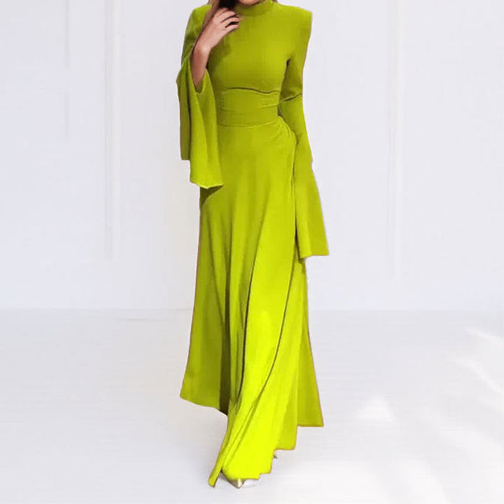 Damen Maxikleid mit schulterfreiem Design und eleganten Glockenärmeln W&W Mode