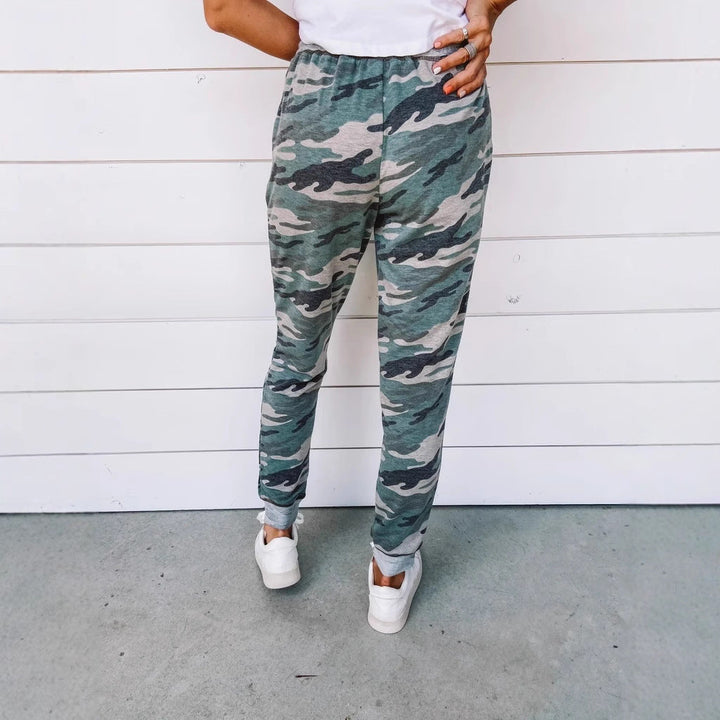 Herren Camouflage Jogginghose mit verstellbarem Bund und bequemem Schnitt Drune