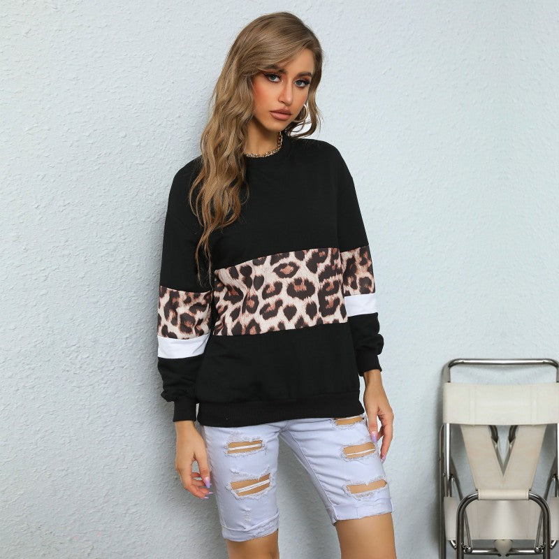 Damen Sweatshirt mit modernem Tiermuster und lässigem Schnitt W&W Mode