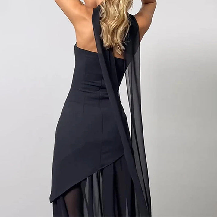 W&W Mode | Elegantes rückenfreies Maxikleid mit Schlitz