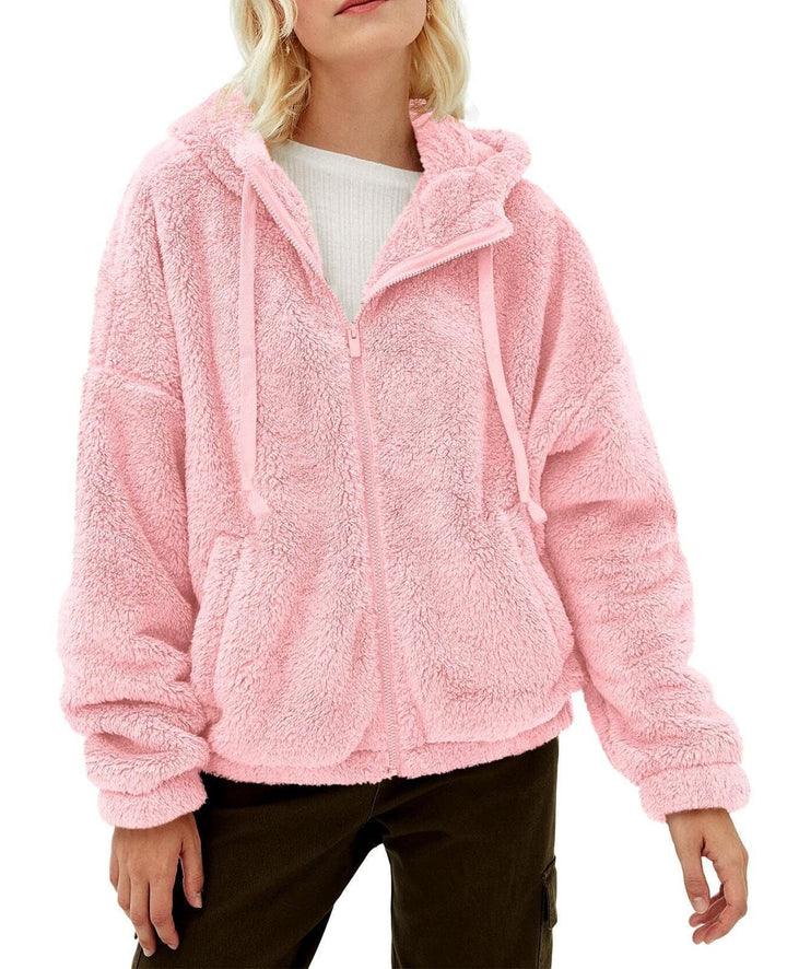 Damen Fleecejacke mit kuscheligem Innenfutter und praktischem Kapuzen-Design Drune