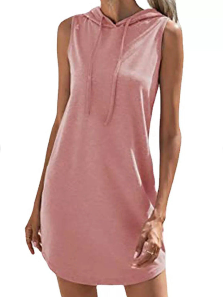 Damen Kapuzenkleid aus atmungsaktivem Jersey-Material W&W Mode