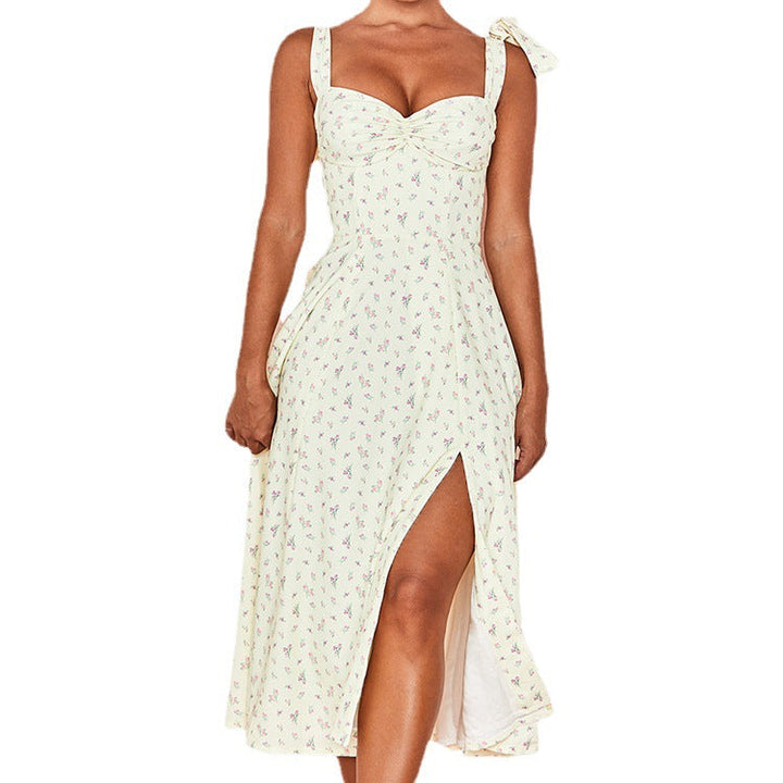 Damen Maxikleid mit raffiniertem Wickeleffekt und zarten Trägerdetails W&W Mode
