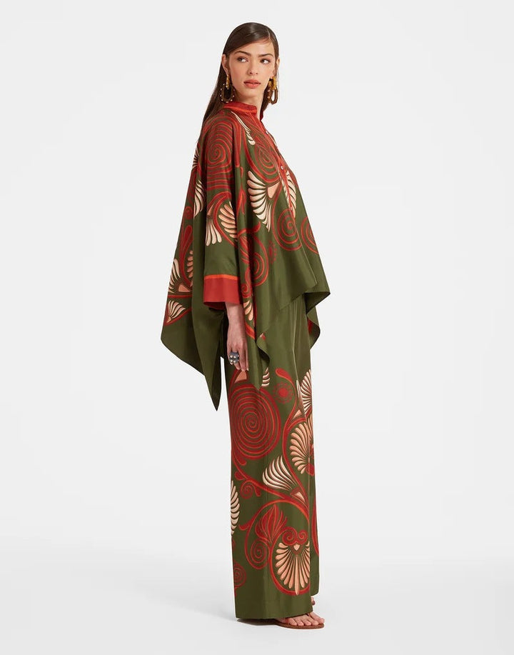 Damen Boho-Set mit Kimono-Oberteil und weit geschnittener Hose