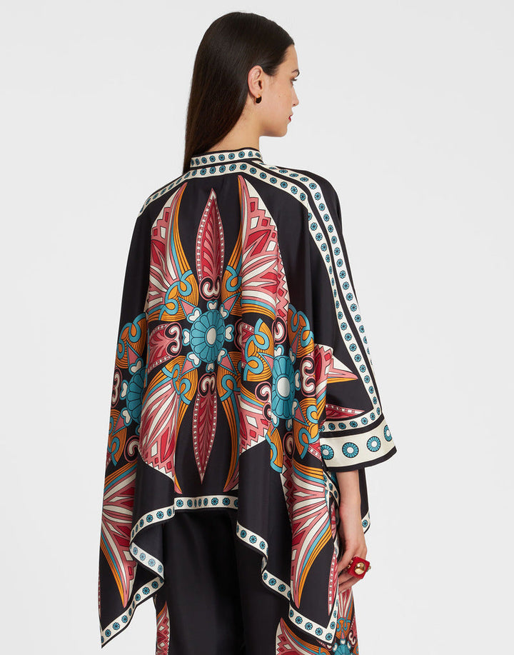 Damen Boho-Set mit Kimono-Oberteil und weit geschnittener Hose
