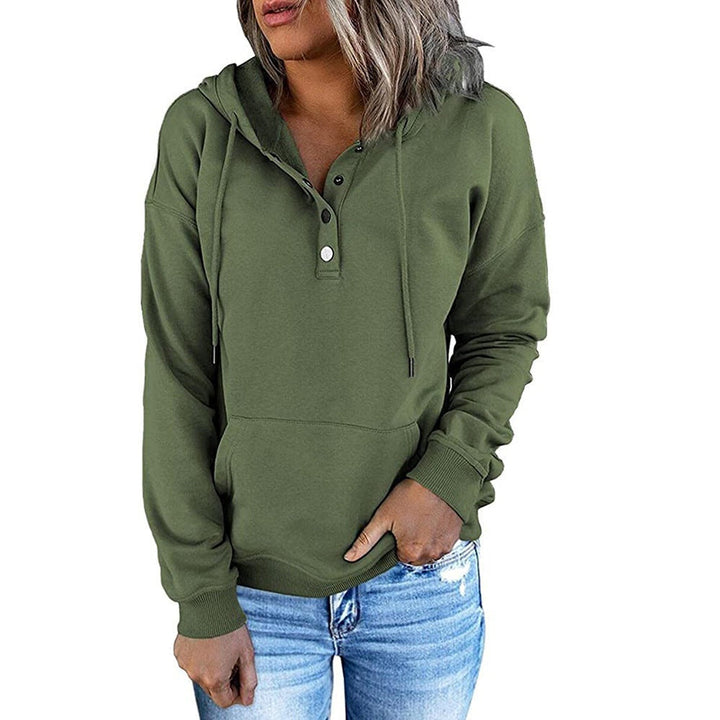 Damen Hoodie mit funktionalen Knopfdetails und lässiger Passform Drune
