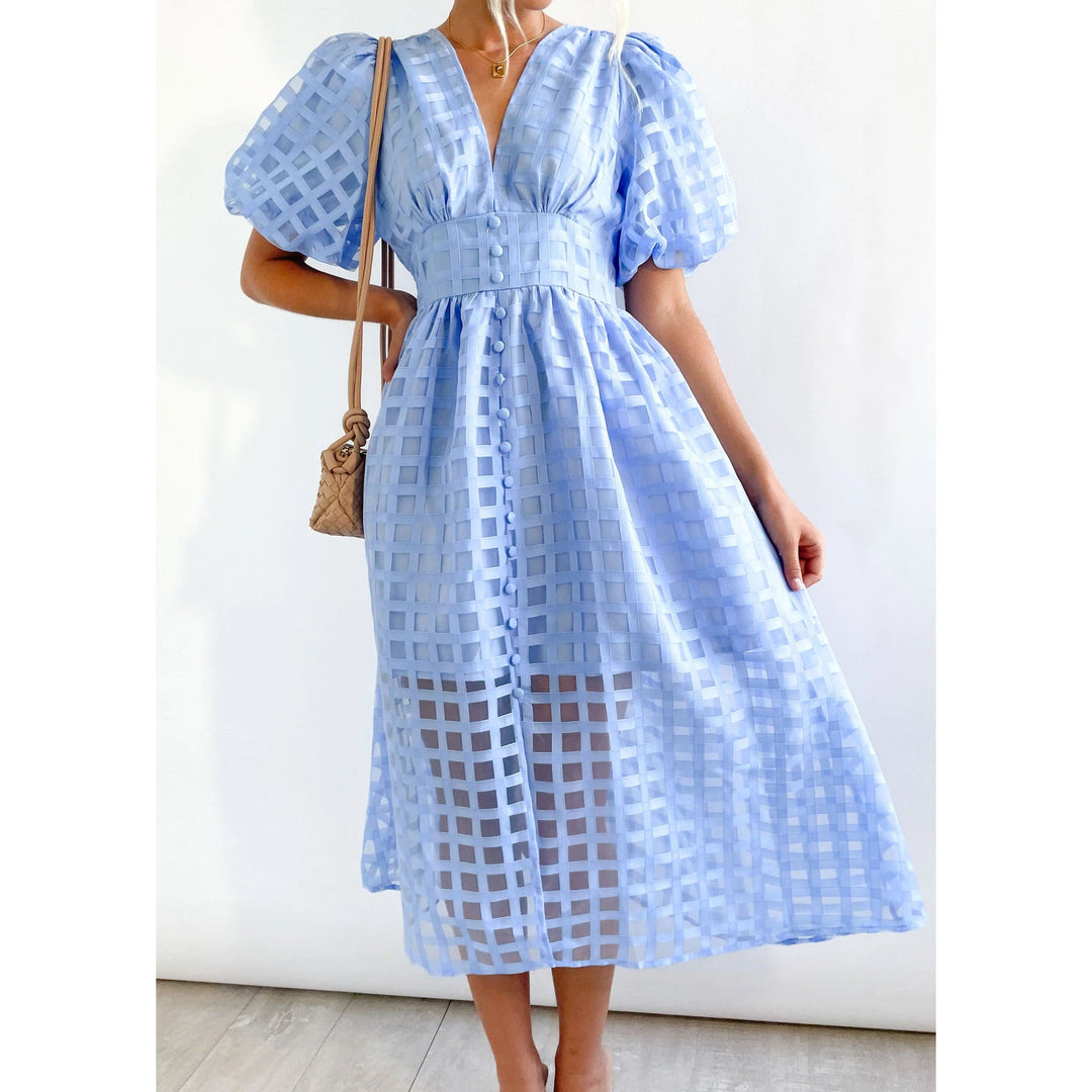 Drune | Midikleid mit Puffärmeln
