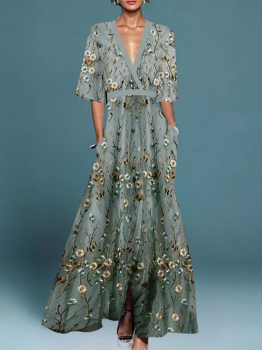 W&W Mode | Maxikleid mit floralen Prints in fließender Form