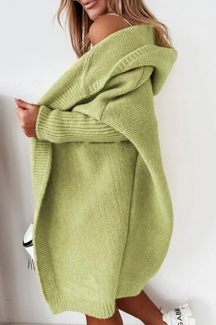 W&W Mode | Stilvolle Übergröße Kapuzenpulli Strickjacke