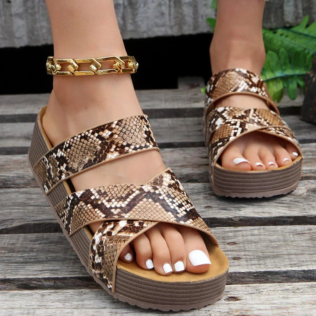 W&W Mode | Gewebte Band Platform Sandalen Für Damen